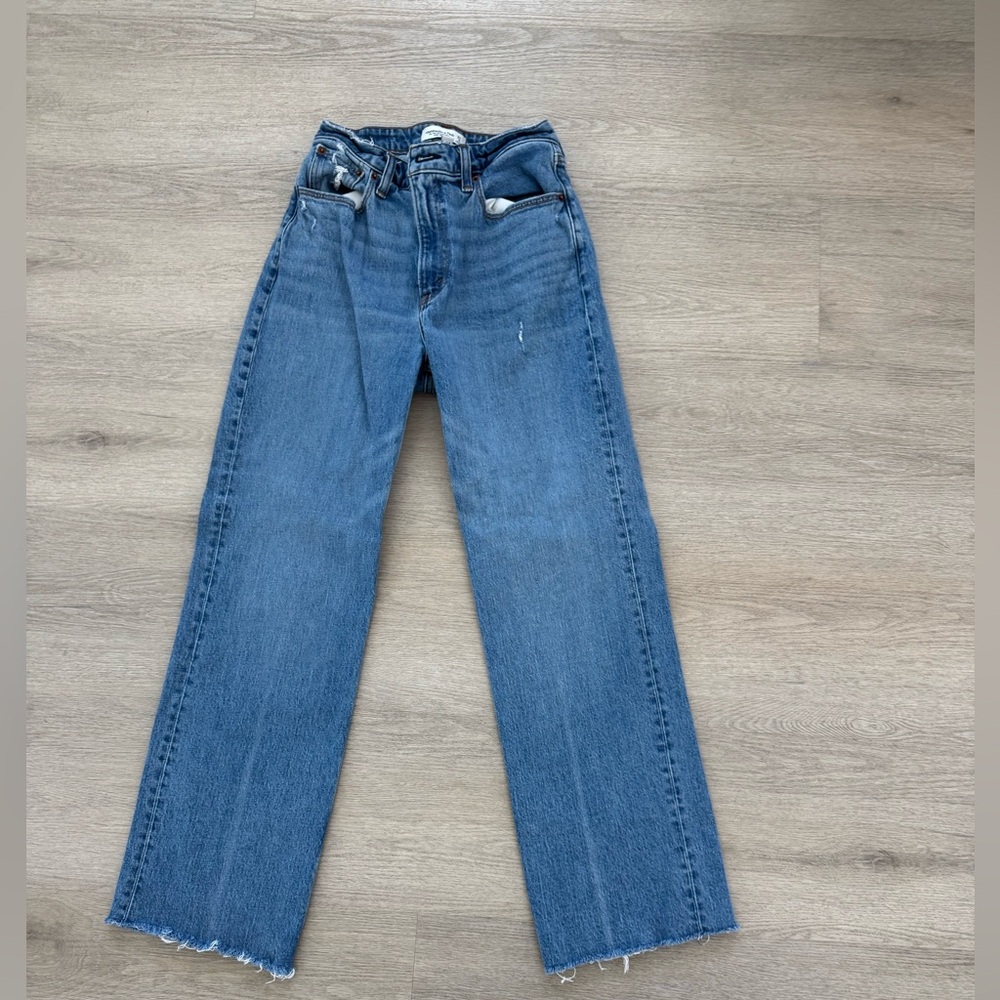 Abercrombie & Fitch Blue Straight Leg Jeans